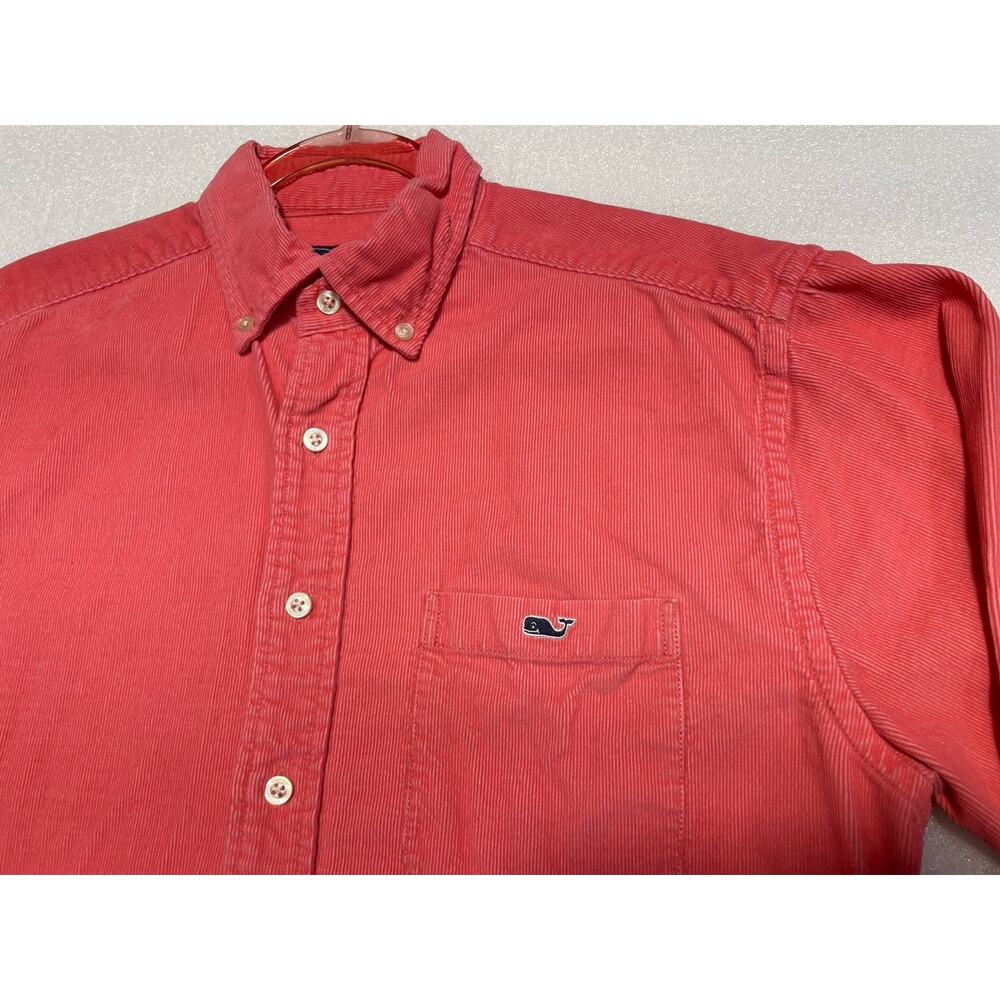 Vineyard Vines Mens Medium Tucker Pink Corduroy Button Down Long Sleeve